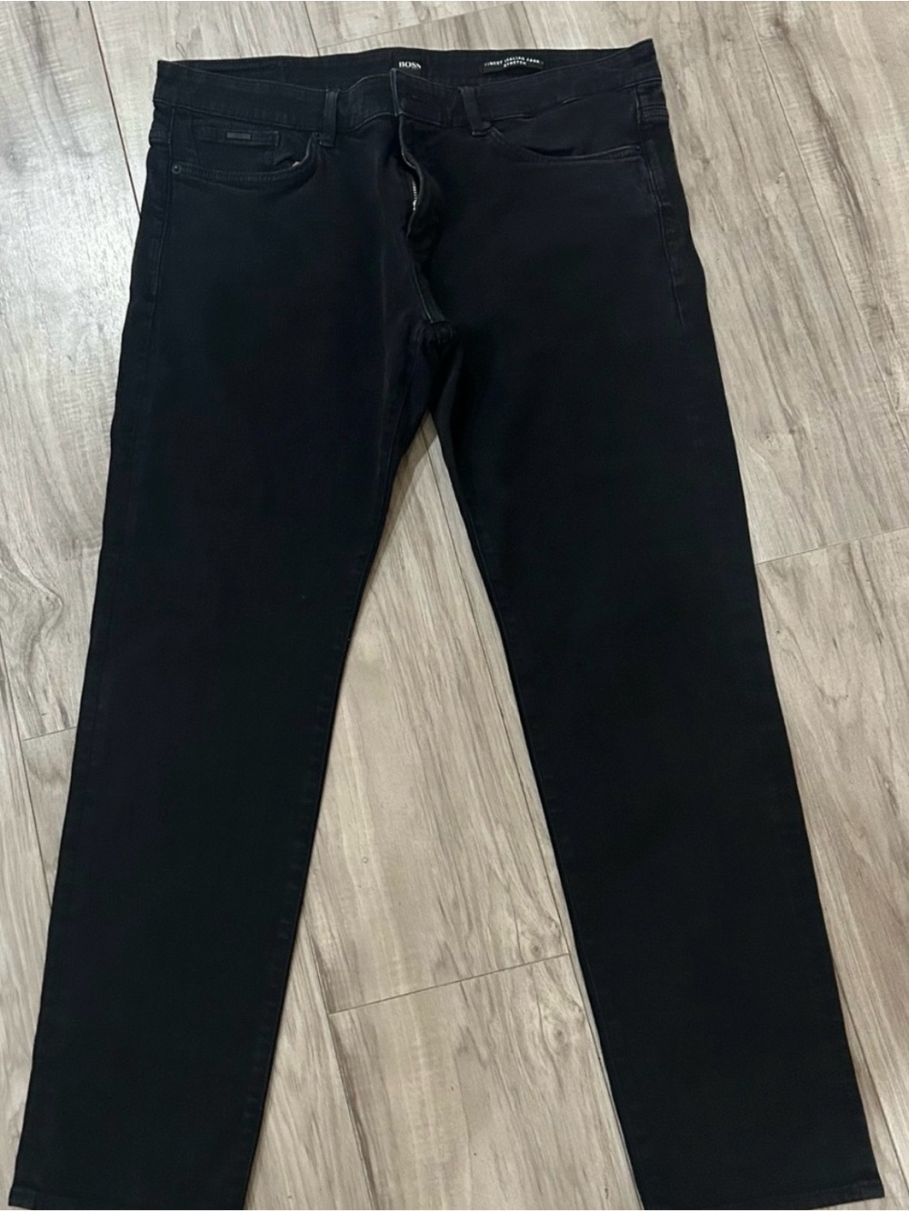 Hugo Boss Men's Slim Straight Black Jeans